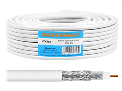 sapro Koaxialní kabel Mastersat RG6, 1mm Cu, 6,8mm 48Al Dual Shield 25m, bílý
