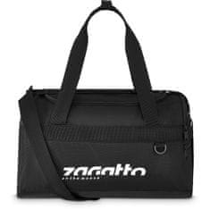ZAGATTO Sportovní/cestovní taška, dámská unisex pánská, 40x25x25 cm, 25L, víkendová fitness taška, taška do posilovny, taneční taška, s nastavitelným ramenním popruhem s obalem, černá, ZG752