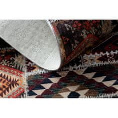 eoshop ANDRE mycí kobereček 2305 orientální patchwork protiskluz - bordó / hnědá (Velikost: 160x220 cm)