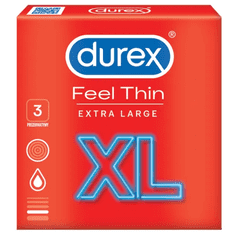 Durex Feel Thin XL tenké velké kondomy 3 ks