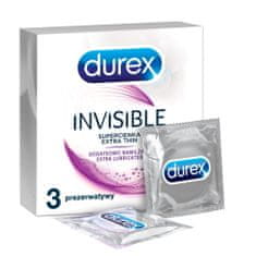 Durex Tenké lubrikované kondomy INVISIBLE 3ks