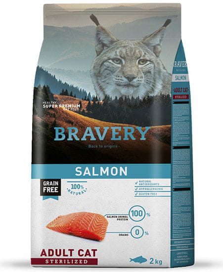 Bravery Bravery cat STERILIZED salmon - 2 kg