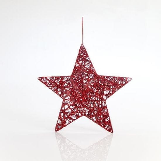 Eurolamp SA Závěsná hvězda, červená, 25 cm