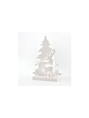 Eurolamp SA Stolní dekorace se stromkem a s jeleny, 11 LED, na baterie, 29 x 8 x 40,5 cm, 1 ks