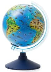 Alaysky's Globe Alaysky Globe 25 cm Zoogeografický glóbus pro děti s LED podsvícením, popisky v angličtině