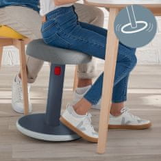 Leitz Ergonomická balanční židle ERGO Cosy Stool sametově šedá