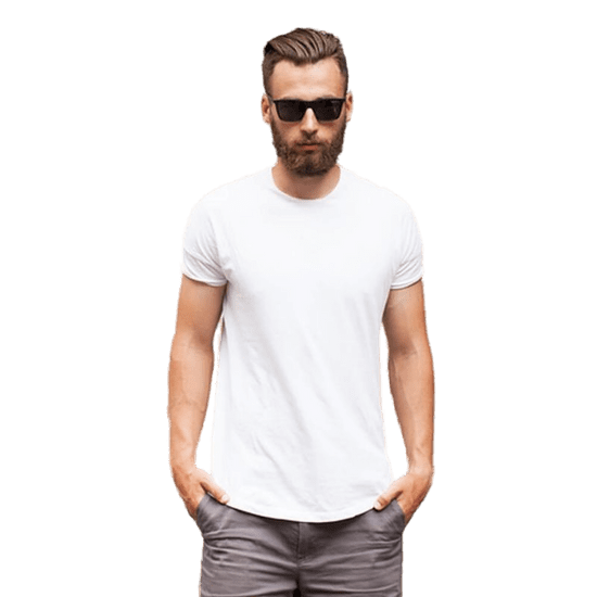 Dstreet Pánské tričko ELEGANT bílé rx2571