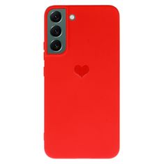 Vennus  Silikonové pouzdro se srdcem pro Samsung Galaxy S22 Plus design 1 červené