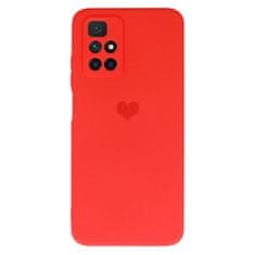 Vennus  Silikonové pouzdro se srdcem pro Xiaomi Redmi 10 design 1 červené