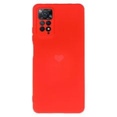 Vennus  Silikonové pouzdro se srdcem pro Xiaomi Redmi Note 11 Pro/Note 11 Pro 5G design 1 červené