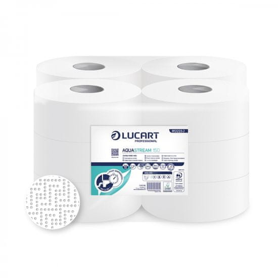 Lucart Professional LUCART AQUASTREAM 150 - Jumbo toaletní papír, 12 ks