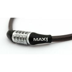 MAX1 Zámek lanko 65x0,8cm černý kódový