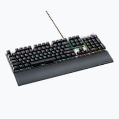 Canyon herní klávesnice NIGHTFALL, mechanická, drátová, multimediální se světelnými efekty, 104 kláves, US layout