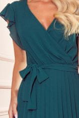 Numoco Dámské květované šaty Polina zelená XL