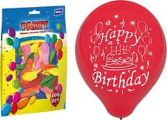 MFP s.r.o. balónek nafukovací standard 23cm Happy Birthday mix 8000131