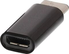 Nedis USB 2.0 adaptér/ Typ-C zástrčka – Micro B zásuvka/ černá