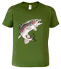 Dětské rybářské tričko - Pstruh duhový Barva: Khaki (09), Velikost: 6 let / 122 cm