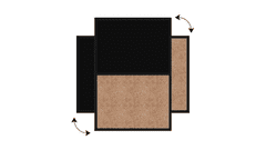 Allboards Tabule COMBI - korek a magnetická černá tabule 90x60cm s černým lakovaným dřevěným rámem, TMK96_0001