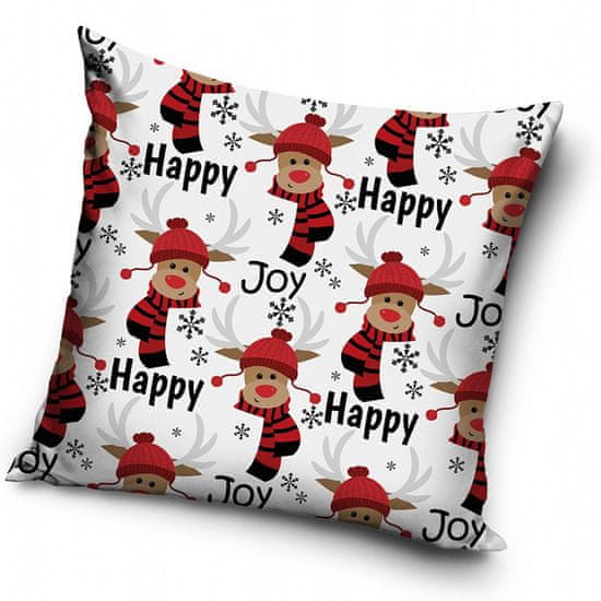 Tip Trade  Vánoční povlak Happy Joy 40x40 cm