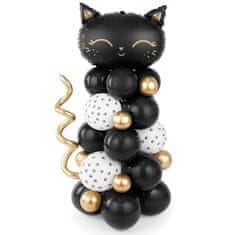 PartyDeco Cat party – Set balónků Kočka černá, 83 x 140 cm