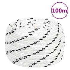 Greatstore Pracovní lano bílé 18 mm 100 m polyester