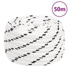 Vidaxl Pracovní lano bílé 18 mm 50 m polyester