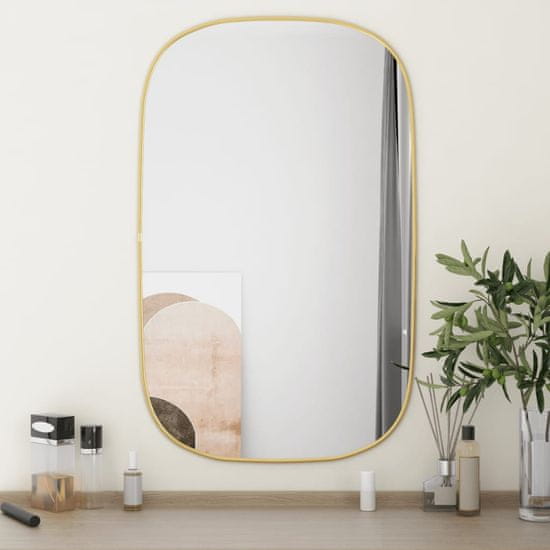 Petromila Nástěnné zrcadlo zlaté 80 x 50 cm