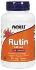 NOW Foods Rutin, 450 mg, 100 rostlinných kapslí