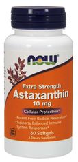 NOW Foods Astaxanthin, 10 mg, 60 softgel kapslí