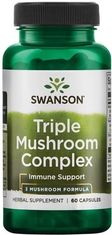 Swanson Triple Mushroom Standardized Complex (Maitake, Reishi, Shiitake), 60 kapslí