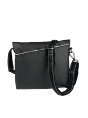 Warrior Dog Asymetrická kabelka - černá, stříbrná aplikace