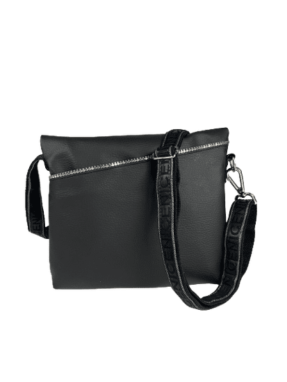 Warrior Dog Asymetrická kabelka - černá, stříbrná aplikace