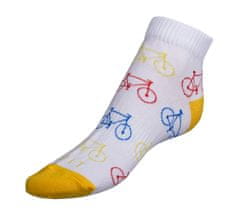 Bellatex Ponožky nízké Kolo - 39-42 - bílá, žlutá