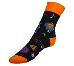 Bellatex Ponožky Učitel - 39-42 - černá, oranžová