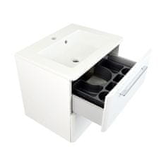 BPS-koupelny Koupelnová skříňka s umyvadlem z litého mramoru Greta W 60 - bílá