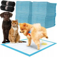 Iso Trade Absorpční hygienické podložky pro psy a kočky 100ks + sáčky