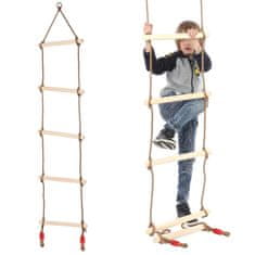 Iso Trade Dětský lanový šplhací žebřík - zahradní houpačka | 190cm