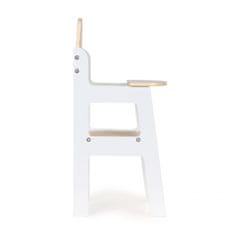 EcoToys Dřevěná židle pro panenky | bílá