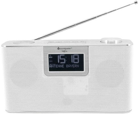  moderní radiopřijímač soundmaster dab700we Bluetooth dab fm rádio síťové napájení nebo baterie fajn zvuk micro sd slot usb port handsfree funkce