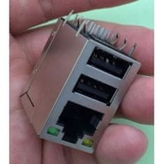 OEM G40 USB + RJ45 Ethernet Cable Female Socket konektor + 2 LED