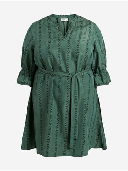 VILA Tmavě zelené dámské vzorované šaty VILA Etna