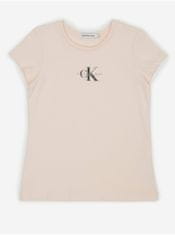 Calvin Klein Světle růžové holčičí tričko Calvin Klein Jeans 160