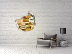 Wallmuralia Samolepící díra na stěnu Mušle na dřevě 75x75 cm
