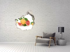 Wallmuralia Nálepka 3D díra na zeď Citrusové ovoce 100x100 cm