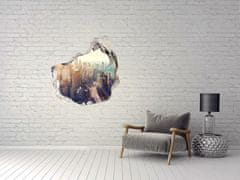 Wallmuralia Fototapeta díra na zeď New York z ptačího pohledu 75x75 cm