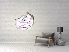 Wallmuralia Díra 3D fototapeta nástěnná Abstraktní skvrny 75x75 cm