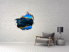Wallmuralia Díra 3D ve zdi nálepka Cihla Tatry 75x75 cm