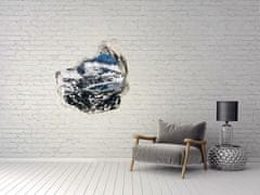 Wallmuralia Díra 3D ve zdi nálepka Jezero v Tatrách 75x75 cm