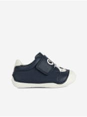 Geox Tmavě modré dětské kožené boty Geox 19