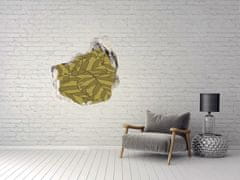 Wallmuralia 3D díra na zeď Nálepka listí 75x75 cm